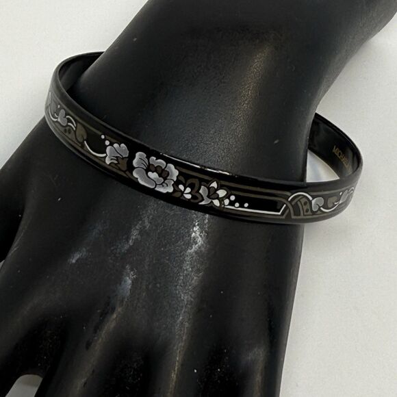 Michaela Frey Team Vintage Floral Art Enamel Bangle Bracelet - Picture 2 of 7